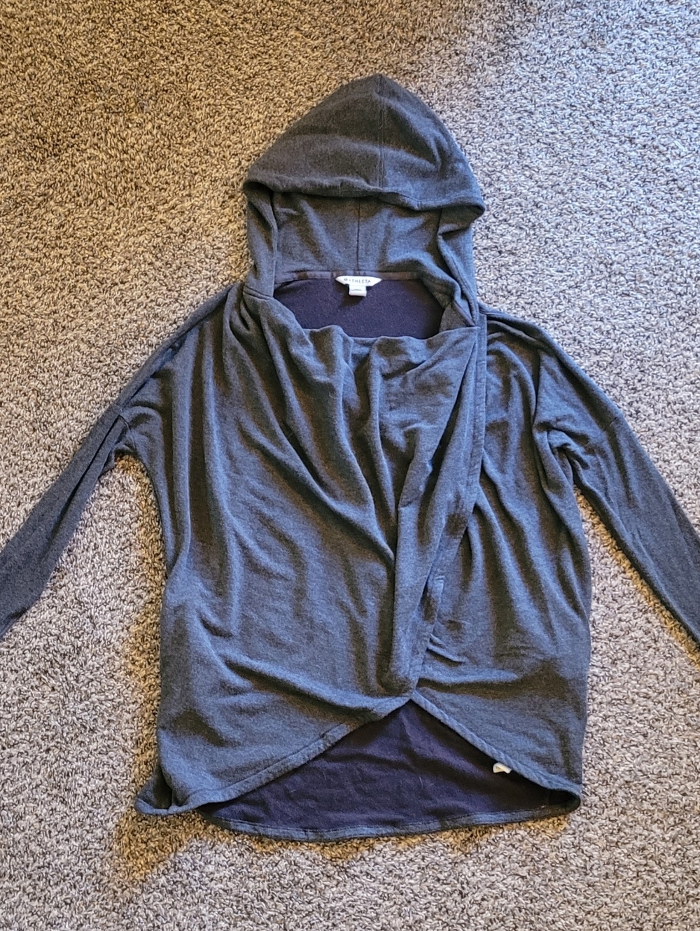 Athleta Women's Casual Hooded Wrap Top - Gray